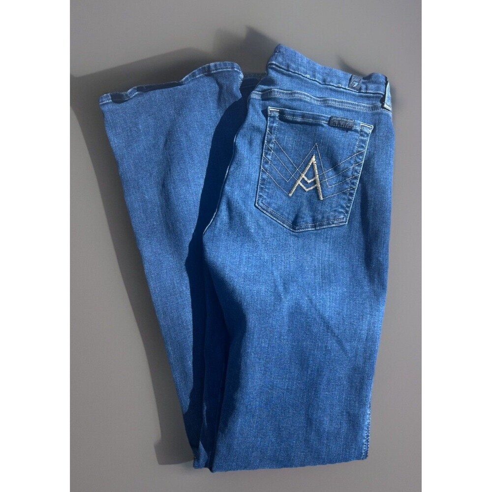 VTG 7 FOR ALL MANKIND A Pocket Stretch Mid rise Bootcut Denim jeans 30/32 Y2K